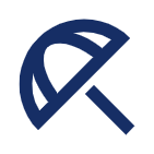 Icon mit einem Schirm